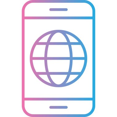 Cep telefonu. Web simgesi basit illüstrasyon