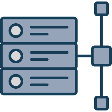 sunucu ağ simgesi ana hat biçiminde