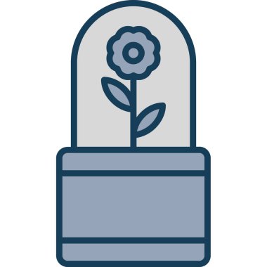 Çiçek. Web simgesi basit illüstrasyon