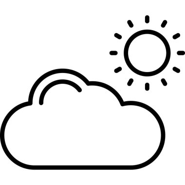 Hava durumu. Web simgesi basit tasarım