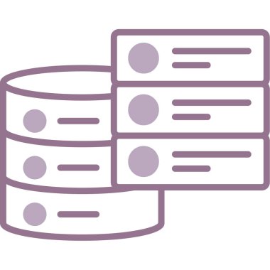 veri depolama simgesi. Web simgesi vektör illüstrasyonu