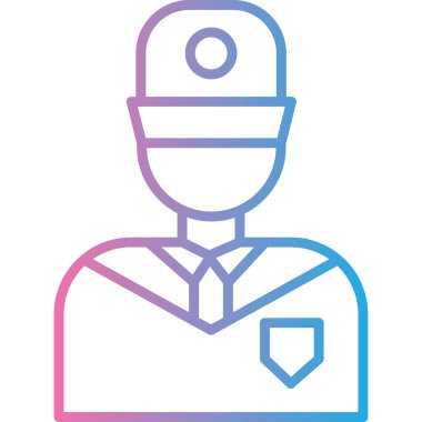 Beyzbol kasklı bir adamın vektör çizimi