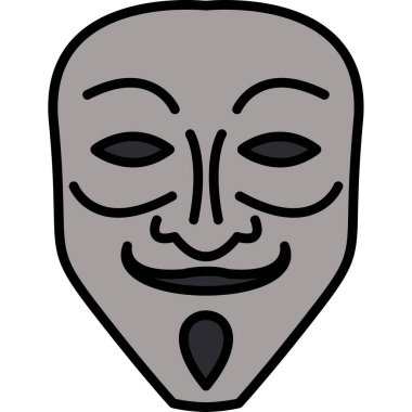 Maske. Web simgesi basit illüstrasyon