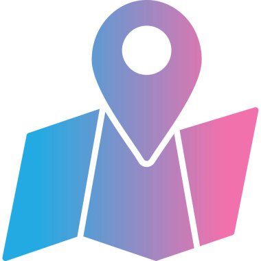 harita simgesinin vektör illüstrasyonu