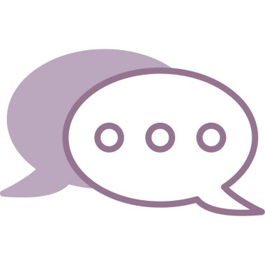 baloncuk sohbet ileti simgesi düz biçimli