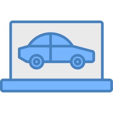 - Araba. Web simgesi basit illüstrasyon