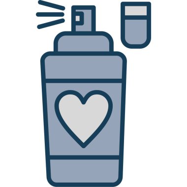 Kalp şişesi çizimi, aşkla ilgili düz tasarım tarzı