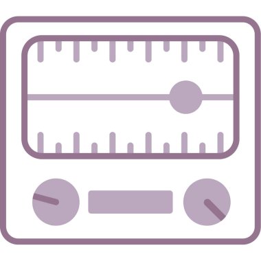 Teyp vektör simgesi ölçülüyor