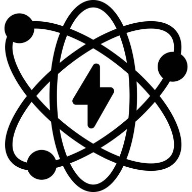 Ana hatlar biçiminde atom bilimi atom ikonu