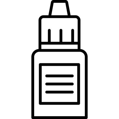 tıbbi şişe simgesi vektörü