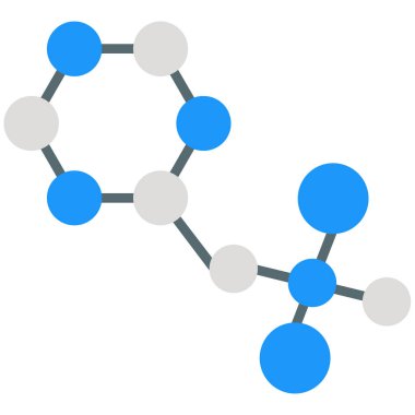 Molekül yapısı simgesi. düz tasarım biçimi.