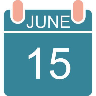 Takvim simgesinin vektör illüstrasyonu