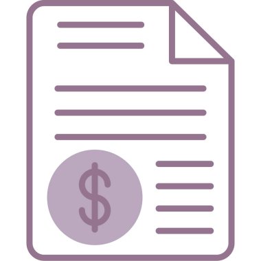 Belge. Web simgesi basit illüstrasyon