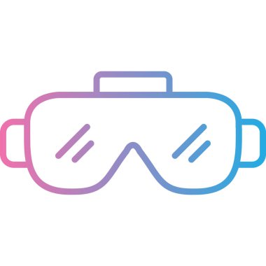 VR gözlük ve çubuk vektör simgesi tasarımı