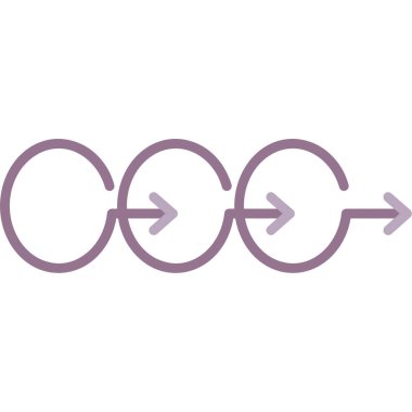 yatay oklar düz çizgi biçiminde simge