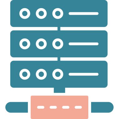 veritabanı. Web simgesi basit illüstrasyon