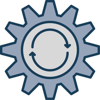 dişli simgesi vektör illüstrasyonu