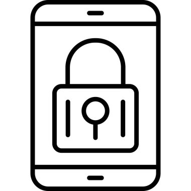 Akıllı telefon vektör çizim beyaz arka plan üzerinde