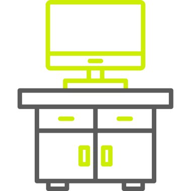 Kabine ikonu vektör illüstrasyonu