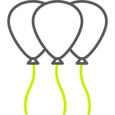Balonlar. Web simgesi basit tasarım