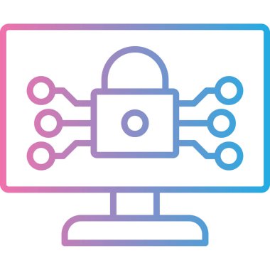 Güvenlik simgesinin vektör illüstrasyonu