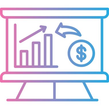 Dolar. Web simgesi basit illüstrasyon