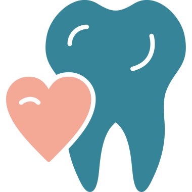 diş simgesi vektör illüstrasyonu