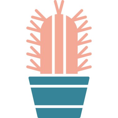 Kaktüs. Web simgesi basit illüstrasyon