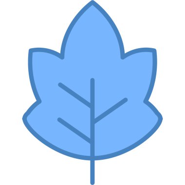 Yaprak vektör simgesi modern basit illüstrasyon, bitki ve yaprak