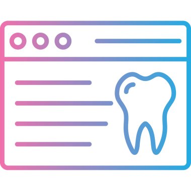 Diş simgesi, vektör illüstrasyonu