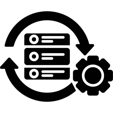 Sunucu. Web simgesi basit illüstrasyon