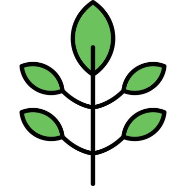 Yaprak bitkisi doğa simgesi - özet biçimi