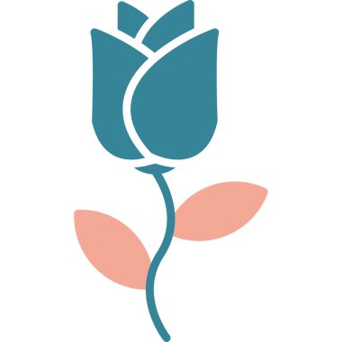 Çiçek. Web simgesi basit illüstrasyon