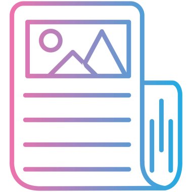 kağıt belge web simgesi vektör illüstrasyonu