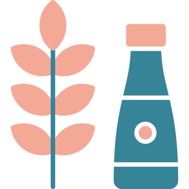 Bitki simgesinin vektör illüstrasyonu