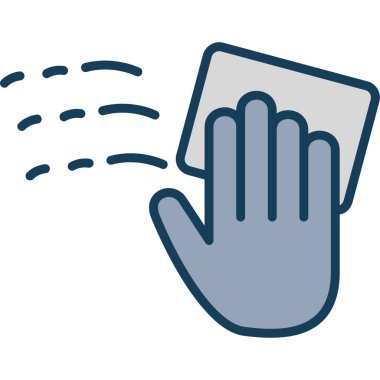 El yıkama ikonu. Web için el vektör simgelerinin özet çizimi