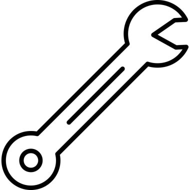 İngiliz anahtarı tornavida simgesi taslak biçimi