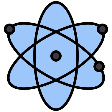 atom. Web simgesi basit illüstrasyon