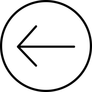 ok yönü simgesi ana hat biçiminde