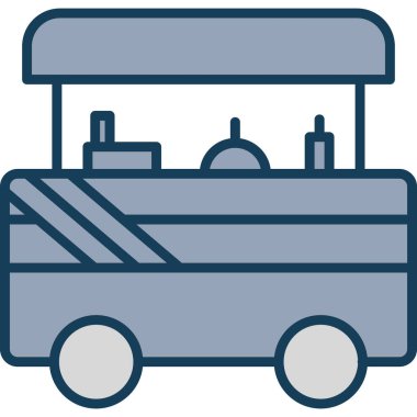 Otobüs simgesi. Basit resimleme