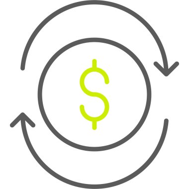 Dolar parası. Web simgesi basit tasarım