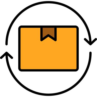 kutu lojistik simgesi ana hat biçiminde