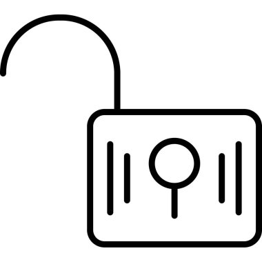 veri koruma kilidi simgesi ana hat biçiminde