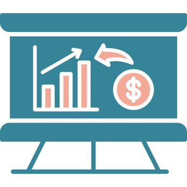 İş haritası vektör simgesi. düz biçim illüstrasyonu