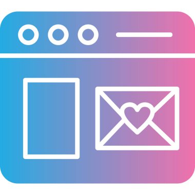 Kalbi olan bir akıllı telefonun vektör simgesi