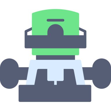 Spor zili fitness simgesi düz stil