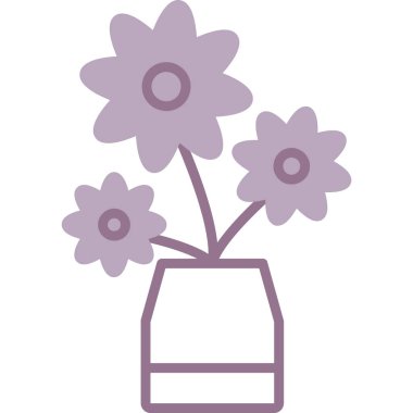 Vazo. Web simgesi basit illüstrasyon