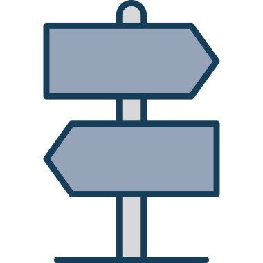 yön ikonu vektör illüstrasyonu