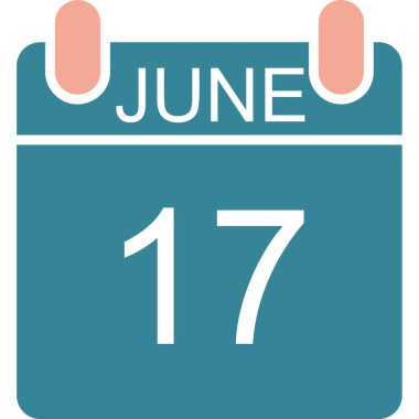 7 Haziran - takvim simgesini - vektör çizim