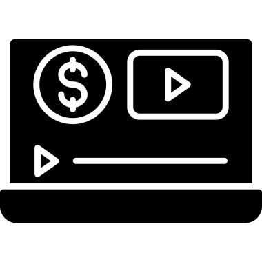 para ve pazarlama düz vektör simgesi